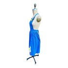 Vintage Full Bib Apron Blue Swiss Dot Geese Ducks Cottagecore Handmade Grandma