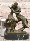 Signed Patoue Bronze Statue Couple In Love Figurine Romantic Art Sculpture Gift