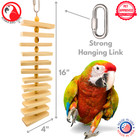 Bonka Bird Toys 1317 Large Natural Slat Chewer Spinning Wood Parrot Cage Toy Pet