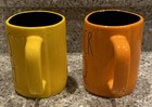 Rae Dunn Halloween I m Her Boo   I m His Witch Orange   Yellow 2 Mug Set  Read