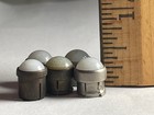 Vintage White Switchboard Lamp Caps Bezels 1 2   qty 5 