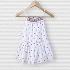 Pink   Violet Girls White Tiered Star Print Sundress Size 5 Patriotic Summer