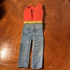 Vintage Skipper Clothes - 1970 Summer Slacks Jumpsuit Orange Fleece Rare