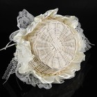 Romantic Lace Flower Girl Basket Bamboo Satin Bowknot Bridal Baskets For Wedding