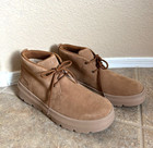 Ugg Burleigh Waterproof Chukka Boots Men s 12 Eur 45 Chestnut Suede  160 New