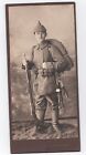 Original Ww1 Wwi German Imperial Photo Cabinet Card Portrait Soldier Large Old