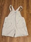 Vintage Disney Winnie The Pooh Overalls Shorts Women Large Beige Nautical Anchor