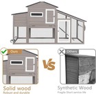 Large Wooden Chicken Coop With Wheels Outdoor Chicken Tractor Hen House With Run