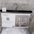Middleton Set Of 4 Grommet Top Window Curtains 37  By 84  Silver