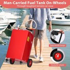 30 Gallon Fuel Caddy Portable Gas Diesel Storage Transfer Tank W pump   4-wheels
