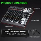 Audio Mixer 10 Channel Professional Sound Mixer Console With 99 Dsp Effects     
