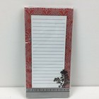 Christmas Candy Cane Scroll Magnetic List Note Pad Rad Silver Lined