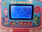 Leapfrog 2 In 1 Leaptop Touch Girls Pink Childs Learning Toy Abcs 123s Works