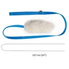 Dingo Sheepskin Dog Toy With Long Blue Lead 50   Interactive Dog Toys  Dog 