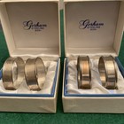 Set Of 4 Gorham Sterling Silver Round Napkin Rings  6290 In Orig Box