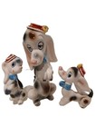 Vintage Mcm  Anthropomorphic Chained Dog Family 