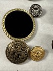 Lot Of 200 metal Silver And Gold Tone Buttons Military And Other
