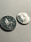 Great Britain 1992 10 Pence Lot Of 2 Different Coins