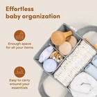 Baby Diaper Caddy Organizer Bag  Portable Soft Sherpa Nursery Basket  Grey  new 