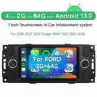 For 2006 2007 2008 Dodge Ram 1500 2500 3500 Carplay Android 15 Radio Gps Swc