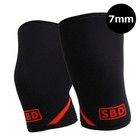 Sbd 7mm Knee Sleeves Black Red  Size L  Weightlifting Squat Deadlift Gym