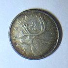 1968 Canada Canadian Caribou Quarter 25 Cents Elizabeth Ii 50  Silver Coin