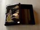 N a Lacquered Gold Makie Document Box A4 Size Large Vintage Showa Retro