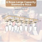 Wine Glass Rack Under Cabinet  6 Row Extreme Large Stemware Hanger