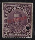 Venezuela  1915  Fiscal Stamps Of Sucre  High Value   specimen   Mint Ebv699