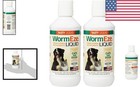 Effective 8 Oz Wormeze Liquid For Cats   Dogs - Pack Of 2 For Roundworm Control
