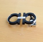 Ferragamo Men s Silver black Gancini Belt Buckle For 1 38in w Leather Belts