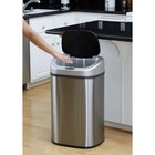 Nine Stars 21 Gallon Stainless Steel Motion Sensor Trash Can  Silver- Us Stock