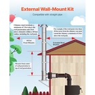 Uimoso 6-inch Outdoor Chimney Kit With Adjustable Roof Bracket And Rain Cover