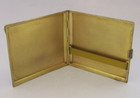 Mint English Sterling Silver Blue Enamel Cigarette Case 1959 Antique Art Deco