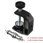  C Clamp Mount Holder Stand 1 4  3 8  Threaded Screw For Led Flash Studio Light