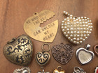 Vintage-now 15 Piece Hearts Valentines Charms Craft Parts Jewelry Making Lot 49