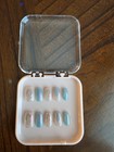 Mer-pegasus Press-on Nails   Cats Eye   French Med Coffin   10-piece Set