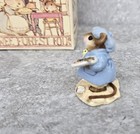 Vtg Retired Wee Forest Folk Wff Arty Artist Mouse In Box Free Us Shipping