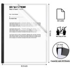 Joersh 10pcs Clear Report Covers With Sliding Bar  Plastic 10 Pack  Black 