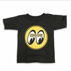 Kid s Mooneyes Moon Classic Yellow Logo Black T-shirt Cotton Tcm066bk 2t-large