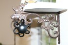 Stag Head Curtain Rod Window Shelf Holder  Brown Cast Iron  B-15