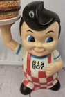 Vtg 10  Big Boy Restaurant Hard Plastic Coin Bank Double Cheeseburger W Stopper