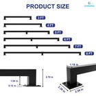 Chongni 8ft Stair Railing Indoor Matte Black Square Tube Handrail 500lbs Load