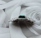 Elegant Green English Collar Magnetic Brooch   Huntseat Brooch  Stock Tie Pin