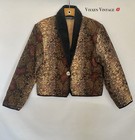 Vintage 1990 s New Identity Woven Cropped Tapestry Jacket
