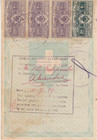 Egypt Old Rare Revenue 50 Mills Tied Document 1939