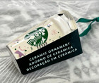 Starbucks Coffee Mexico Christmas Ornament Ceramic Cup Tumbler Rare New