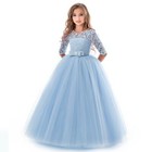 Flower Girls Lace Bow-knot Princess Wedding Performance Formal Party Tutu Dress