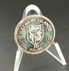 Rare 1975 Solomon Islands  30 Freedom Self Government Gold Silver Vintage Coin