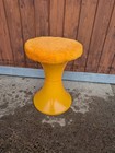 Vintage Stool Yellow 70s Tulip Base Seat Stool Space Age Retro 70s